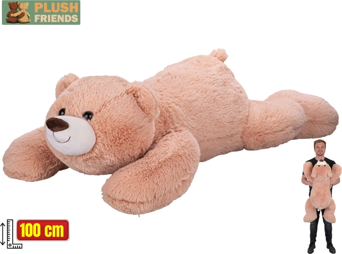 Pluchen beer Plush Friends 100 cm liggend