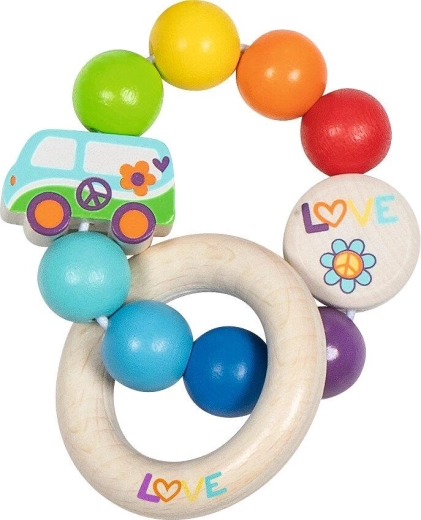 Elastische tast-ring regenboog
