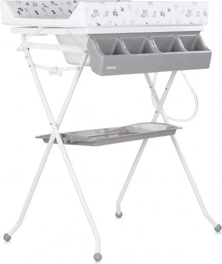 Babybad met verschoonkussen en standaard Aqua Giraffe van Chipolino