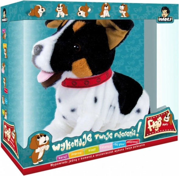 Figo interactieve mascotte Jack Russell Terriër hond die op commando’s reageert