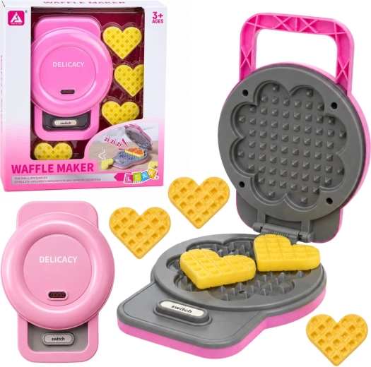 Kinderwafelijzer met licht- en geluidseffecten, roze