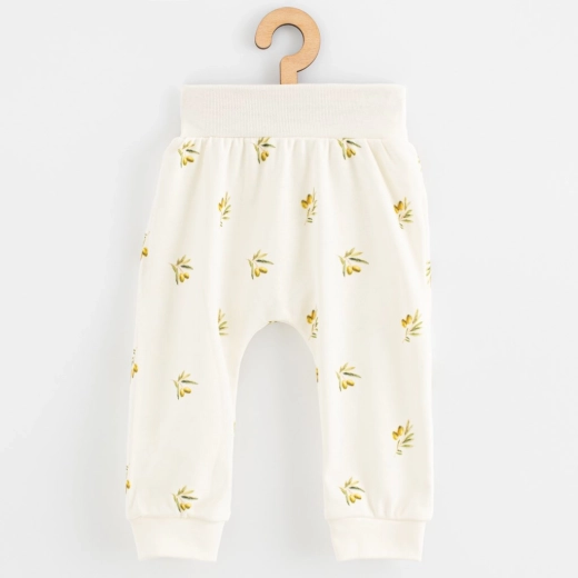 Babybroek van biologische katoen NEW BABY Olijven 80 (9–12 maanden)