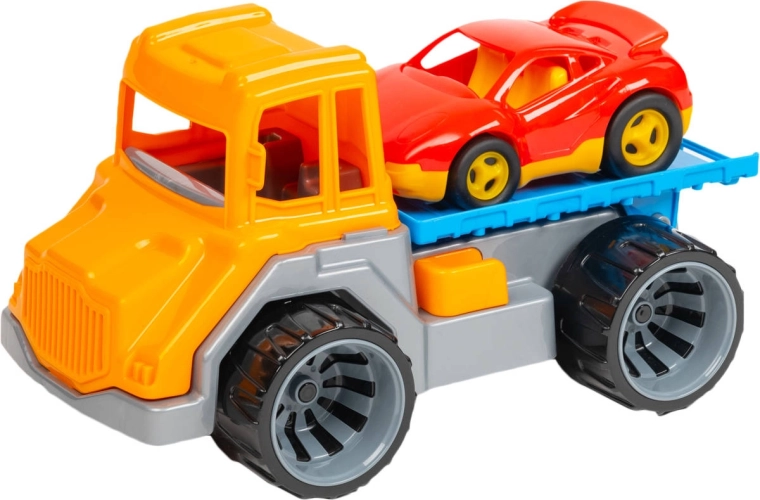 Zandspeelset met takelwagen en autootje - 1 set