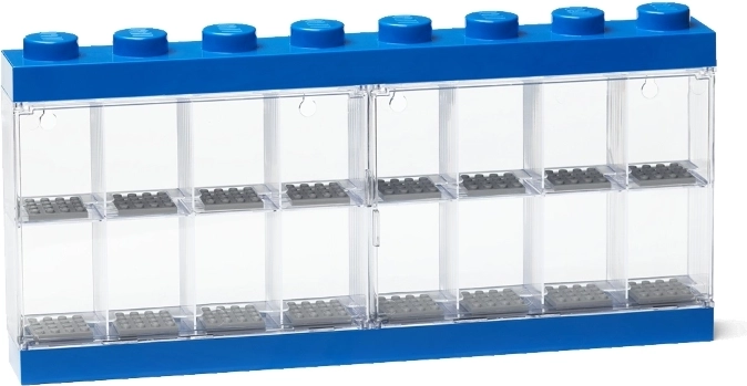 LEGO verzamelvitrine voor 16 minifiguren – blauw