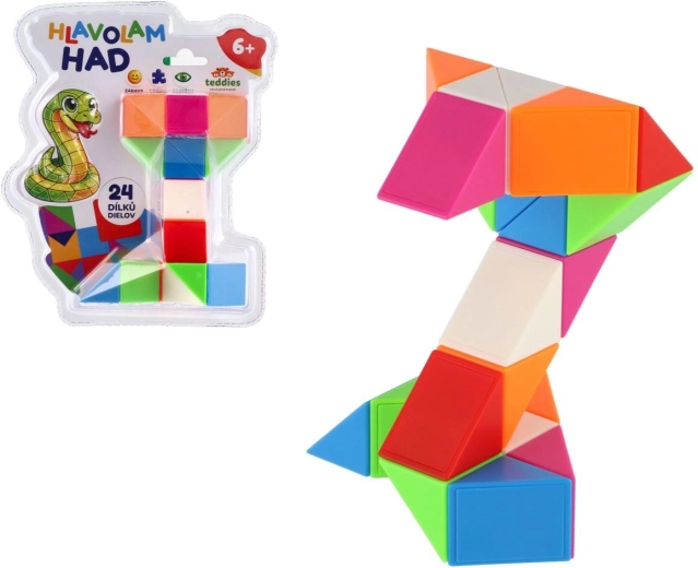 Slangenpuzzel met 24 draaibare onderdelen