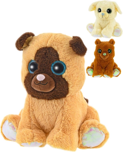 Geurige pluche hond voor baby’s, zittend 19–20 cm - 1 stuk