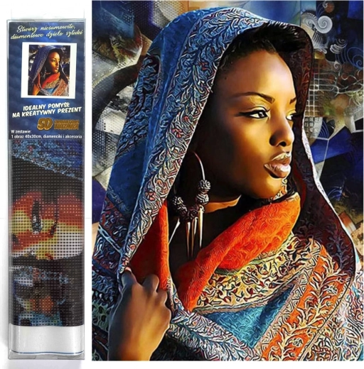 Diamantschilderen Peinzend meisje 30x40cm