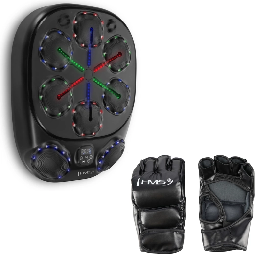 Elektronisch boksschild met LED, Bluetooth en handschoenen HMS TB10