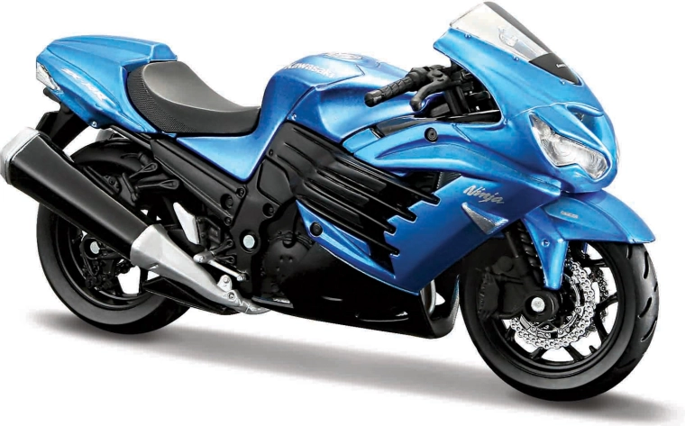 Maisto motorfiets Kawasaki Ninja ZX-14R blauw 1:18