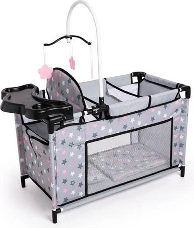Bayer multifunctioneel poppenbedje met verschoontafel en kinderstoel