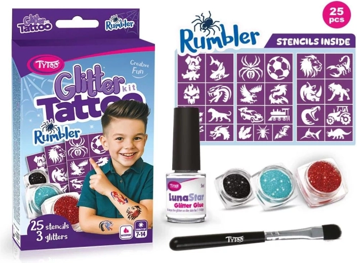 Rumbler set sprankelende tatoeages voor kinderen
