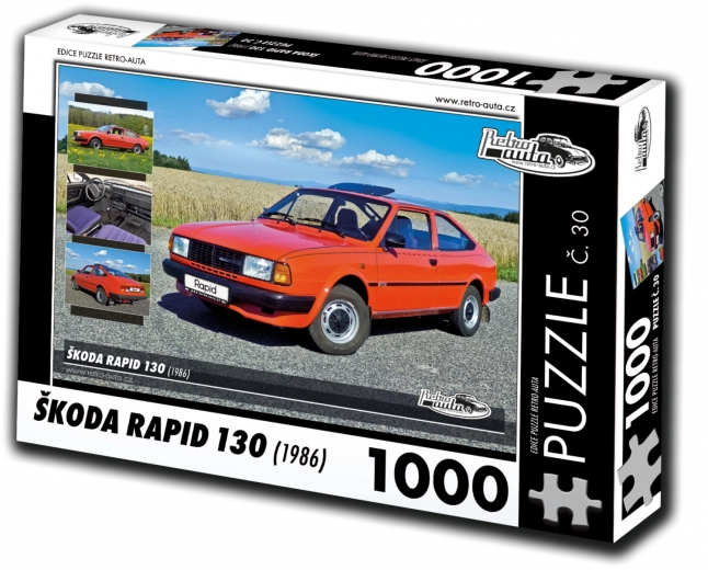 retro-auto puzzel škoda rapid 130 1000 stukjes