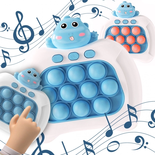 Elektronisch spel POP IT Antistress vaardigheidsspel Dino Blauw