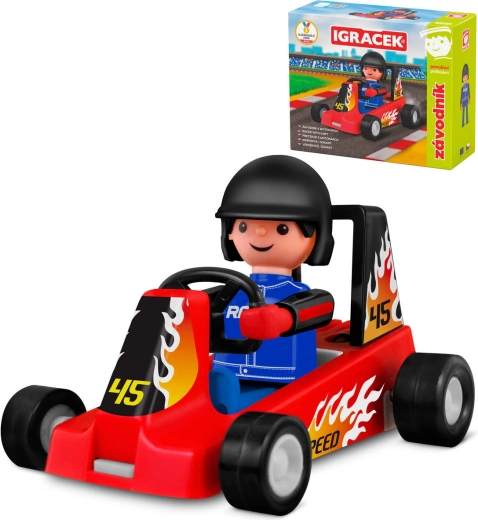 Efko Igráček autoracer met rode rode kart