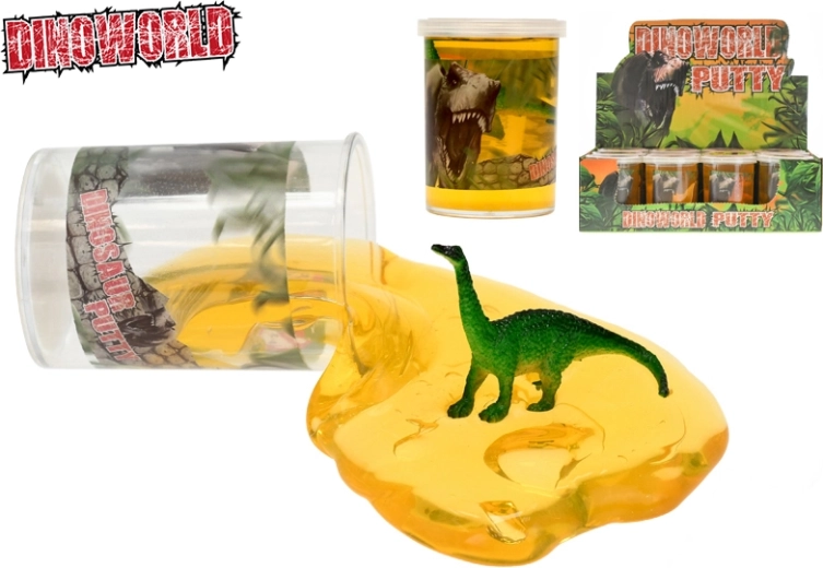 Dinoworld slijm met dinosaurus 7,5 cm