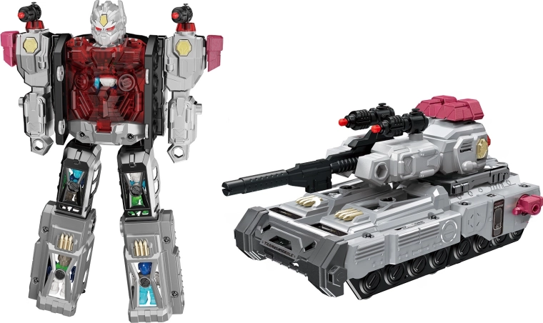 Autorobot-tank met minirobots en effecten, 48 cm