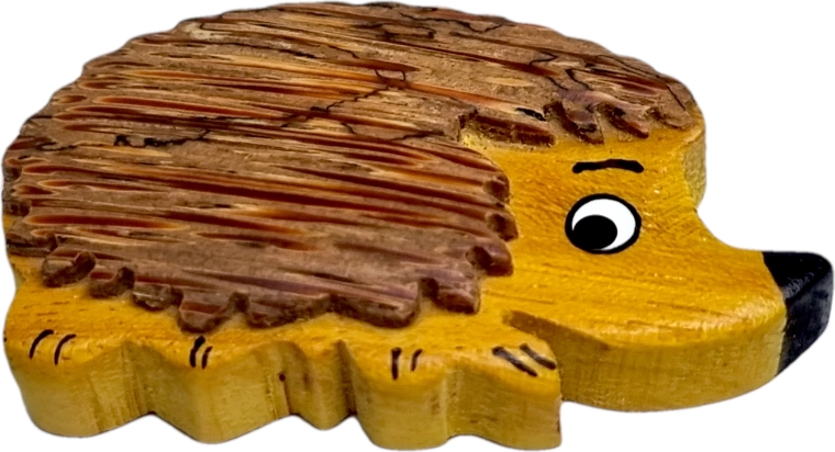 Houten magneet egel – handgesneden decoratie