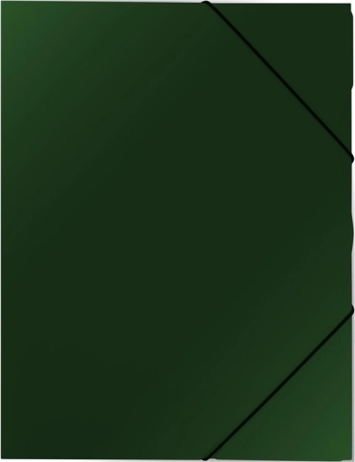 Map met elastiek A4, groen, PP 350 µm