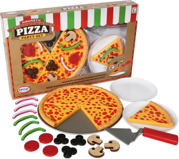 Magnetische pizza MalBlo Magnetic – kinderset om te snijden en te versieren