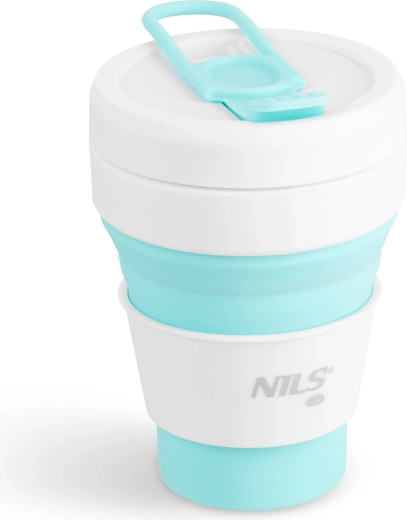 Opvouwbare siliconen beker NILS Camp 355 ml mint