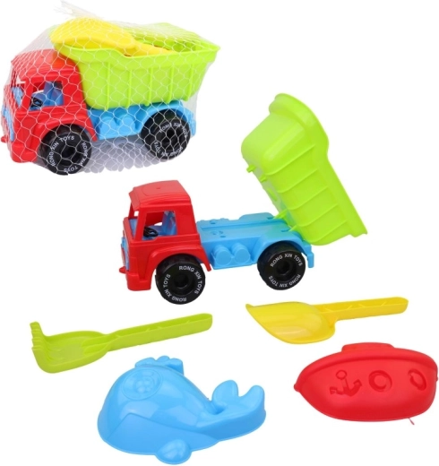 Kunststof zandset met kiepwagen, 5-delig