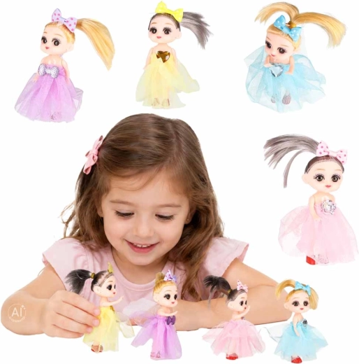 Set mini poppen voor poppenhuis (4 stuks)