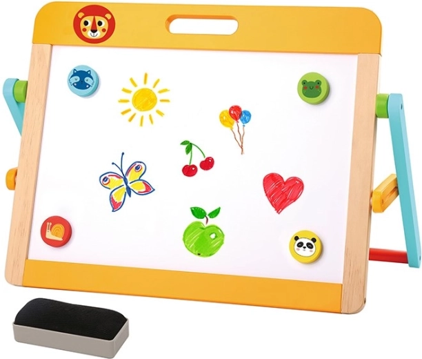 Houten dubbelzijdig bord BABU voor kinderen