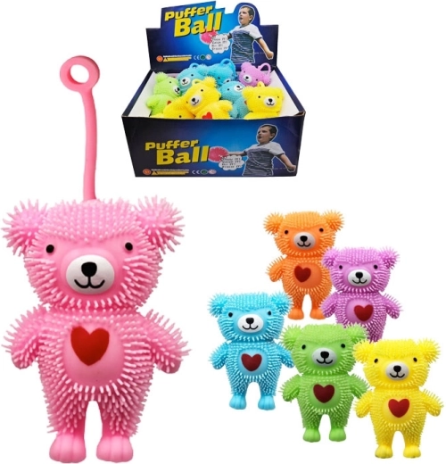 Knijpbeertje met hartje en licht