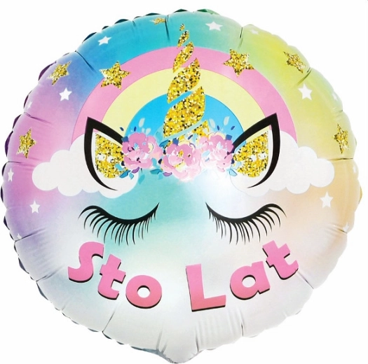 Folioballon pastel Eenhoorn – Alles beste