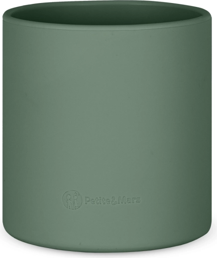 Siliconen beker voor kinderen PETITE&MARS Take&Match Misty Green 6m+