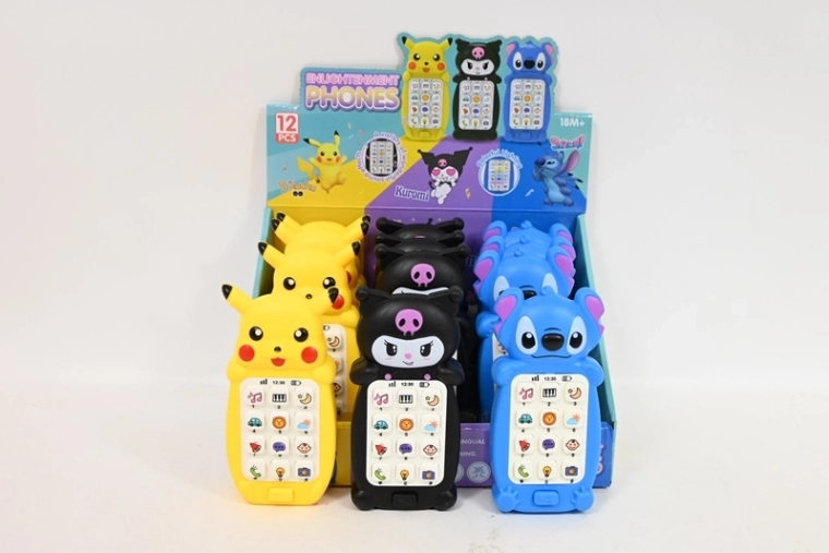 Interactieve kindertelefoon in diervorm met licht en geluid
