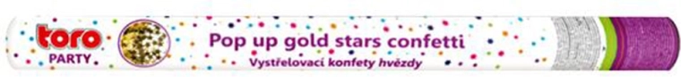 Af te schieten confetti 60 cm – gouden sterretjes