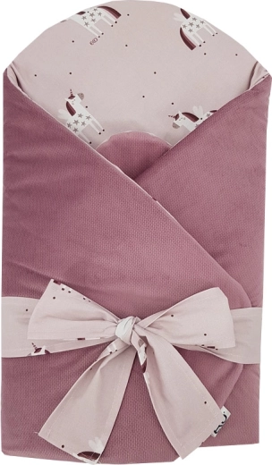 EKO wikkeldoek velvet met kokos-inleg Unicorn 75 × 75 cm