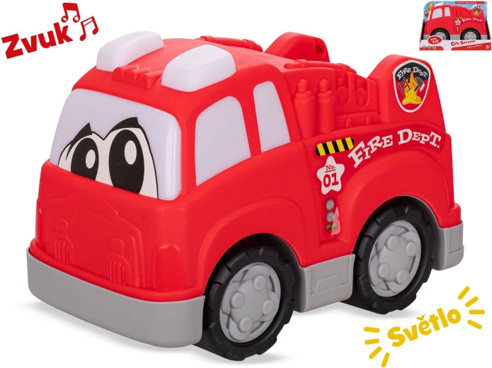 Brandweerauto met licht en geluid 24,5 cm