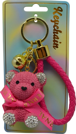 Sleutelhanger roze beertje