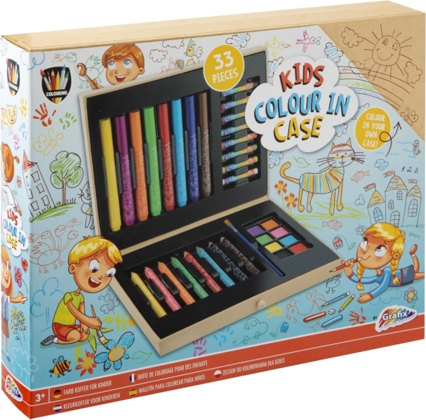 Kinder schilderkoffer 33 onderdelen