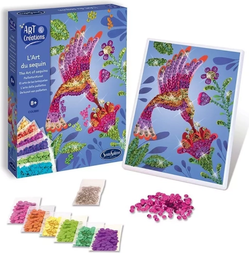 Sentosphère kleurrijke pailletten kolibrie