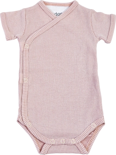 Lodger hydrofiel babyromper met korte mouw ciumbelle tan, maat 74