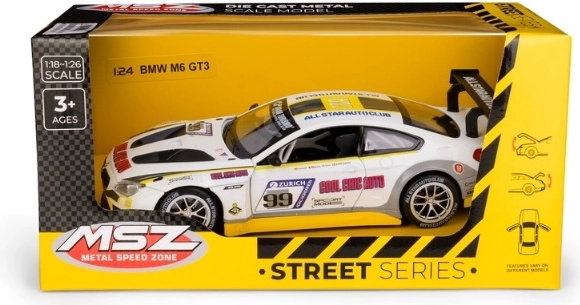 MSZ BMW M6 GT3 raceautomodel 1:24 wit