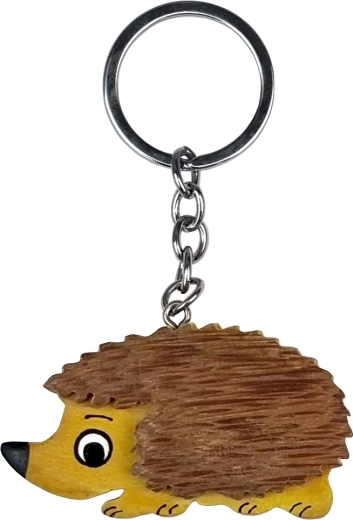 Houten sleutelhanger Egel