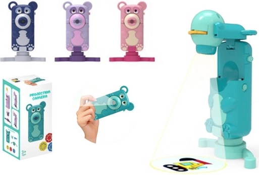 Opvouwbare 2-in-1 tekenprojector in de vorm van een beertje