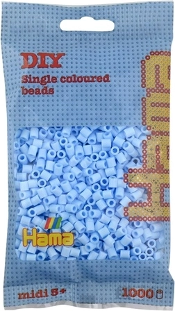 Hama Midi strijkkralen pastelblauw 1000 stuks