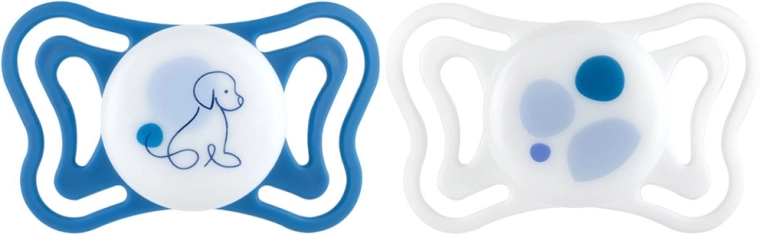 Chicco Physioforma Light siliconen orthodontische fopspenen blauw 6–16 m, 2 stuks