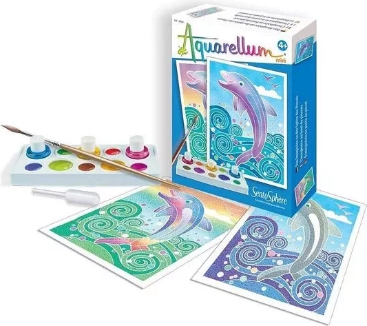 Sentosphere mini-aquarellen – dolfijnen