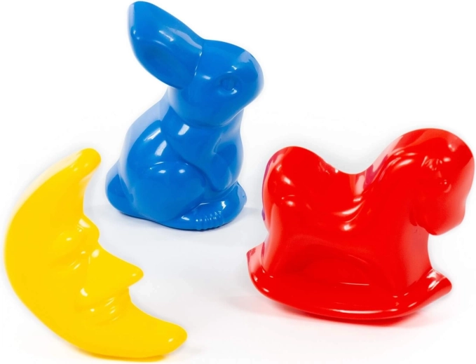 Zandvormpjes – konijntje, paardje en maan