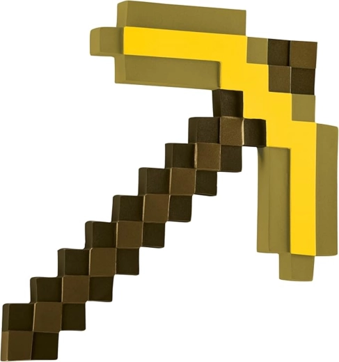 Minecraft gouden houweel voor kostuum, 41 cm