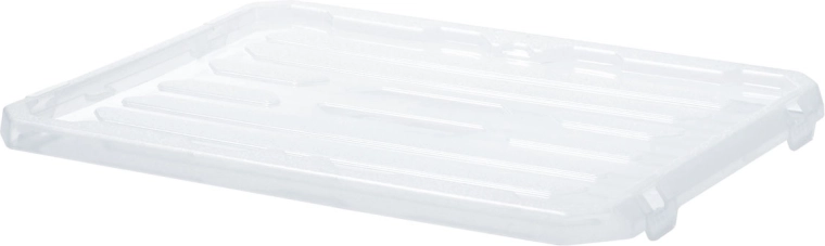 Kunststof deksel voor opbergbox Cargobox 400 × 300 × 30 mm, transparant