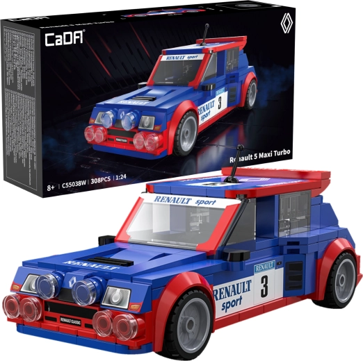 Bouwset CaDA raceauto RENAULT 5 Maxi Turbo, 308 stukjes