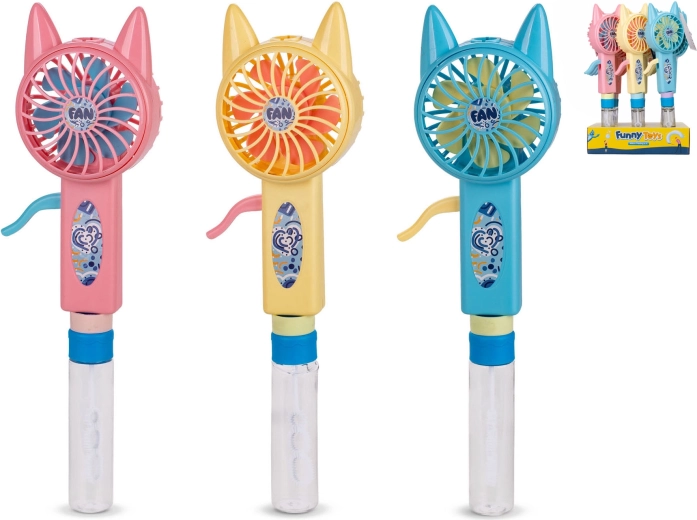 Bellenblaas met ventilator in de vorm van een kat, 29 cm