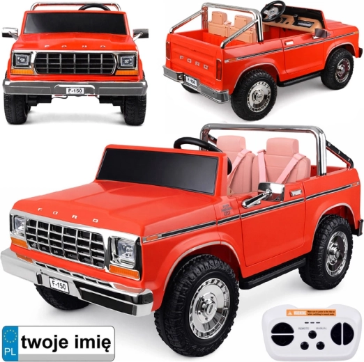 Elektrische auto FORD Bronco pick-up voor twee kinderen